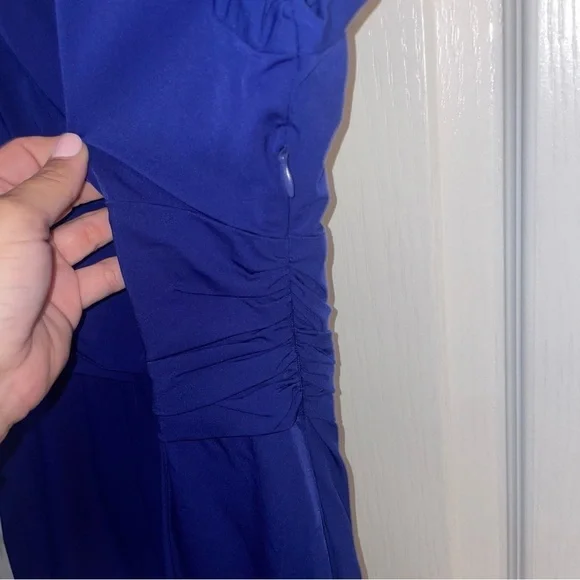 Diane Von‎ Furstenberg DVF Blue Jamila Ruched Dress Women's Size 6 - Picture 6 of 6